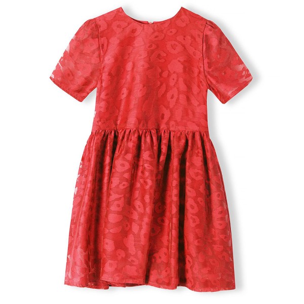 Παιδικό φόρεμα με σχέδια κόκκινο Minoti 16PARTY32 για κορίτσια (8-14 ετών)