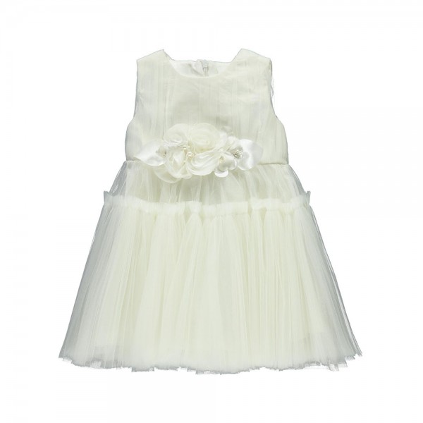 Παιδικό φόρεμα με τούλι εκρού για κορίτσια (2-6 ετών)