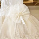 Βρεφικό φόρεμα με τούλι και κυπούρ δαντέλα μπεζ/εκρού για κορίτσια (3 μηνών)