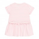 Παιδικό ριγέ φόρεμα με φουφούλα ροζ/λευκό για κορίτσια (2-6 ετών)