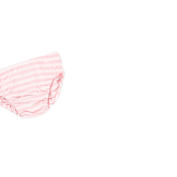 Παιδικό ριγέ φόρεμα με φουφούλα ροζ/λευκό για κορίτσια (2-6 ετών)