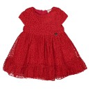 Παιδικό φόρεμα με βολάν πουά κόκκινο για κορίτσια (4-7 ετών)