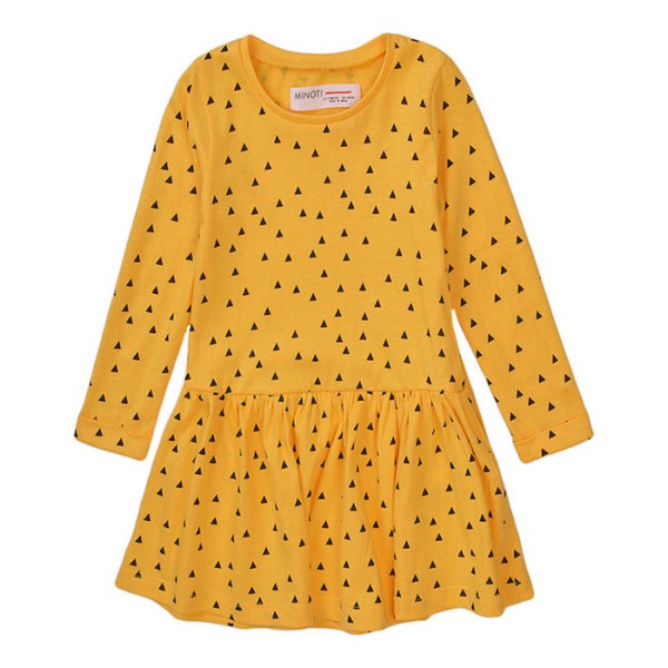 Βρεφικό φόρεμα κίτρινο-μουσταρδί για κορίτσια Minoti 8GTDRESS5 (12-36 μηνών)