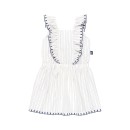 Παιδικό φόρεμα με βολάν τιράντες λευκό Boboli 434078 για κορίτσια (4-16 ετών)
