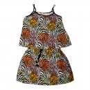 Παιδικό φόρεμα βισκόζης ζεβρέ για κορίτσια (4-16 ετών) 462068-9555 Boboli