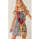 Παιδικό φόρεμα πολύχρωμο με σχέδια Boboli 462103-1111 για κορίτσια (8-16 ετών)
