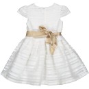 Παιδικό φόρεμα με ζώνη εκρού για κορίτσια (4-8 ετών)