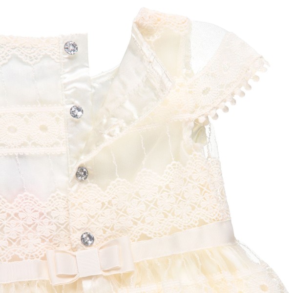 Παιδικό φόρεμα κεντημένο λευκό Boboli 704012 για κορίτσια (2-4 ετών)