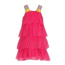 Παιδικό αμάνικο τούλινο φόρεμα φουξ με πολύχρωμες τιράντες Agatha Ruiz De La Prada 7VE3700 (4-12 ετών)