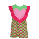 Παιδικό αμάνικο φόρεμα πράσινο-φούξ με βολάν Agatha Ruiz De La Prada 7VE3721 (6-10 ετών)