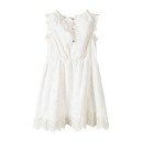 Παιδικό μπροντερί φόρεμα λευκό Minoti DUNE3 για κορίτσια (8-14 ετών)