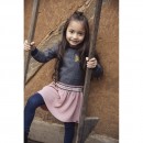 Παιδικό φόρεμα γκρι-ροζ για κορίτσια Koko Noko F40900-37 (2-10 ετών)
