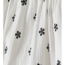 Παιδικό φόρεμα με κεντημένα σχέδια εκρού-μαύρο Minoti FIELD3 για κορίτσια (3-8 ετών)