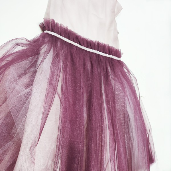 Παιδικό φόρεμα με τούλι ροζ-βυσσινί για κορίτσια (7-8 ετών)