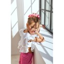 Παιδική μπλούζα crop top με βολάν λευκή Alice A14021 για κορίτσια (2-12 ετών)