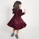 Παιδικό φόρεμα με μακρύ μανίκι μπορντό Melin Rose MRW23-1148 για κορίτσια (6-12 ετών)