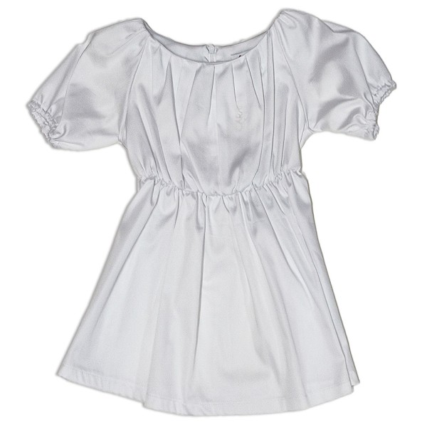Παιδικό φόρεμα με πιέτες λευκό Alice S21-A1104 για κορίτσια (2-12 ετών)