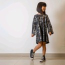 Παιδικό φόρεμα μαύρο-ασημί Melin Rose MRW23-1144 για κορίτσια (8-14 ετών)
