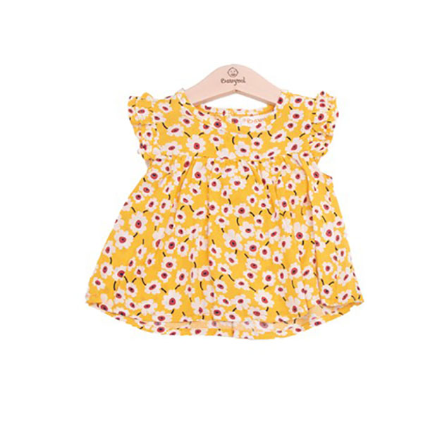 Παιδικό σετ μπλούζα παντελόνι κίτρινο-γαλάζιο Babybol 12169 για κορίτσια (3-6 ετών)