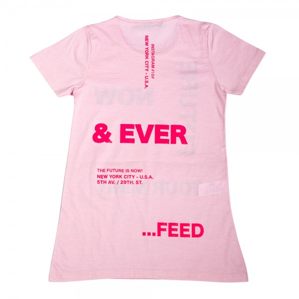 Παιδικό σετ t-shirt με κολάν ροζ-μπλε για κορίτσια (8-14 ετών)