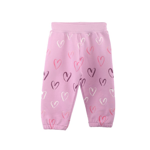 Παιδικό σετ φόρμες με καρδιες ροζ Joyce 2361102 για κορίτσια (1-5 ετών)