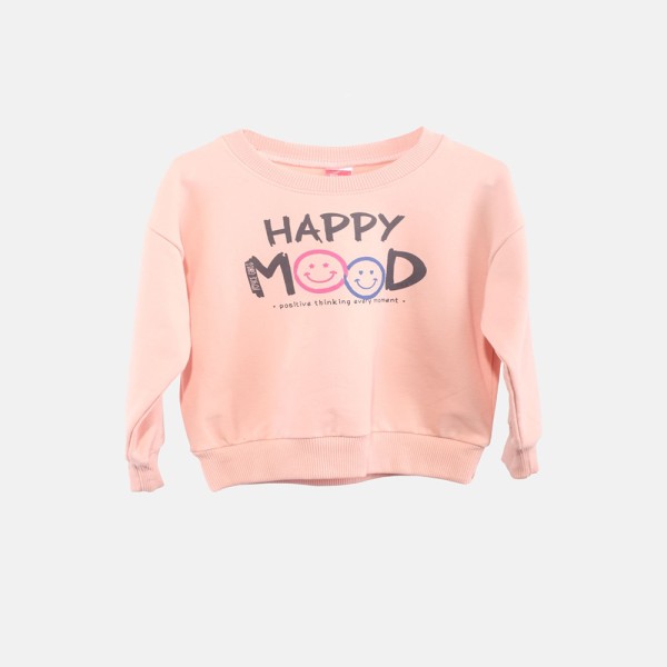 Παιδικό σετ φόρμας σομόν 'happy mood' Joyce 2361117 για κορίτσια (1-5 ετών)
