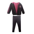 Παιδικό σετ φόρμας με ζακέτα ροζ-μαύρο Joyce 2363001 για κορίτσια (6-14 ετών)