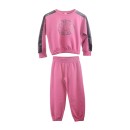 Παιδικό σετ φόρμας ροζ-μαύρο Joyce 2363121 για κορίτσια (6-14 ετών)