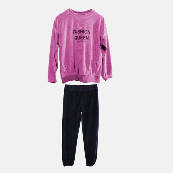 Παιδικό σετ φόρμας ροζ μαύρο 'Fashion Queen' Joyce 2363147 για κορίτσια (6-14 ετών)