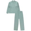 Παιδικό σετ πλεκτό παντελόνι μπλούζα μέντα για κορίτσια (10-14 ετών)