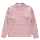 Παιδικό σετ πλεκτό μπλούζα παντελόνι ροζ για κορίτσια (10-14 ετών)