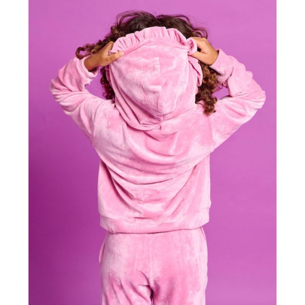 Παιδικό σετ φόρμες βελουτέ ροζ Melin Rose MRW24-6130 για κορίτσια (4-14 ετών)