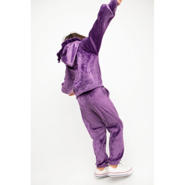 Παιδικό σετ φόρμες βελουτέ μωβ Melin Rose MRW24-6130 για κορίτσια (4-14 ετών)