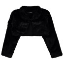 Παιδικό μπολερό γούνινο μαύρο για κορίτσια (6-10 ετών)