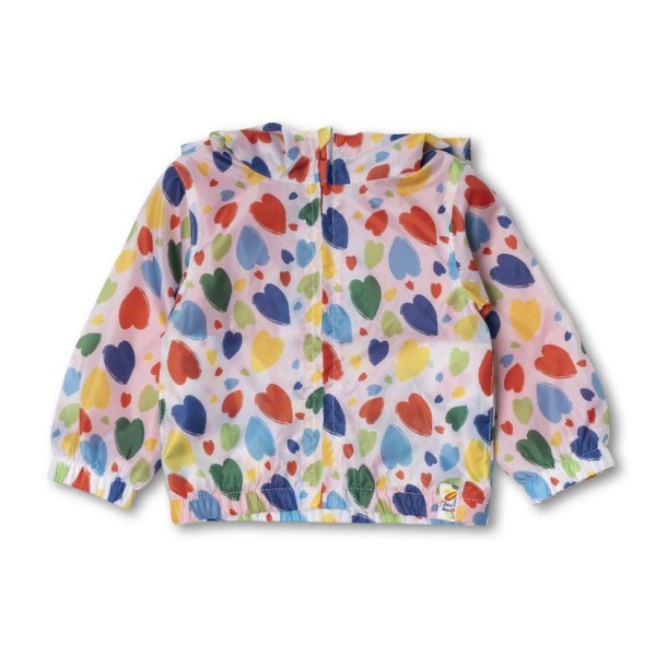 Παιδικό αντιανεμικό μπουφάν με καρδούλες λευκό πολύχρωμο holidays Tuc Tuc 11349667 για κορίτσια (2-8 ετών) 
