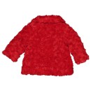 Βρεφική γούνα με σχέδιο τριανταφυλλάκια κόκκινη για κορίτσια (9-24 μηνών)