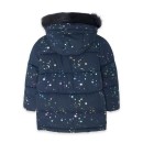 Παιδικό μπουφάν αστεράκια με κουκούλα σκούρο μπλε Nath KG03C601N1 για κορίτσια (3-10 ετών)