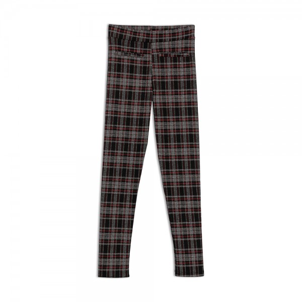 Παιδικό καρό παντελόνι μαύρο-γκρι-κόκκινο για κορίτσια Τiffosi 10041242 (9-16 ετών)
