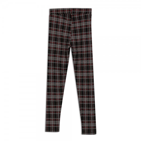 Παιδικό καρό παντελόνι μαύρο-γκρι-κόκκινο για κορίτσια Τiffosi 10041242 (9-16 ετών)