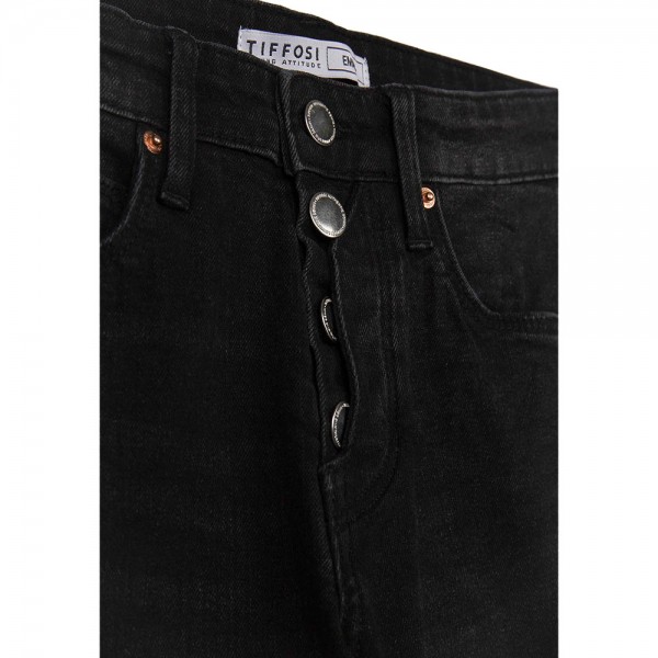 Παιδικό παντελόνι τζιν μαύρο για κορίτσια Tiffosi 10042035_P10 (9-16 ετών)