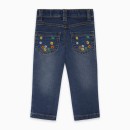 Παιδικό παντελόνι τζιν μπλε με λουλούδια Tuc Tuc 11300250 για κορίτσια (3-6 ετών)