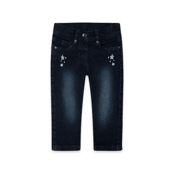 Παιδικό παντελόνι τζιν με αστέρια μπλε σκούρο για κορίτσια Tuc Tuc 11310234 (2-6 ετών)