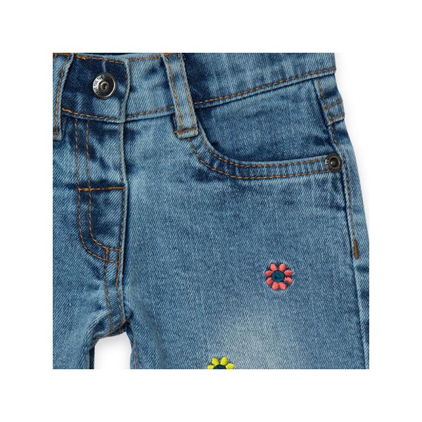 Παιδικό παντελόνι τζιν με λουλούδια για κορίτσια Tuc Tuc 11310284 (2-6 ετών)