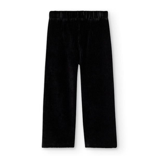 Παιδικό παντελόνι κοτλέ μαύρο Boboli 415190-890 για κορίτσια (4-10 ετών)
