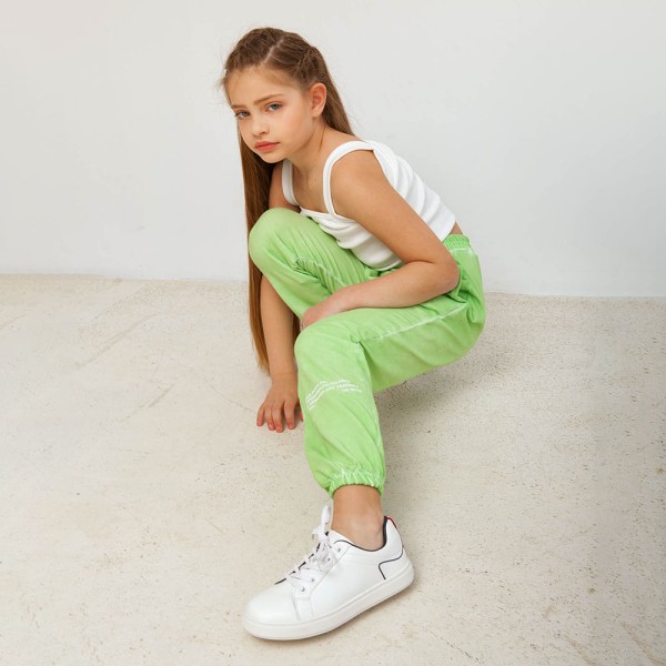 Παιδικό παντελόνι φόρμα πράσινο Alice A16031 για κορίτσια (2-12 ετών)
