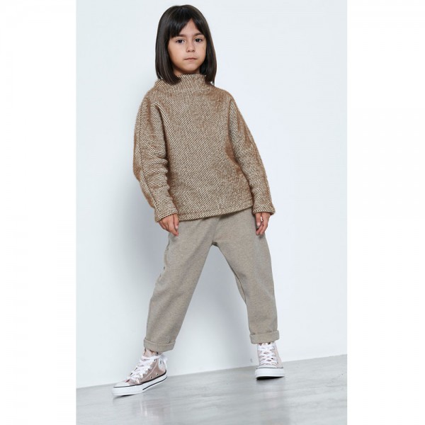 Παιδικό παντελόνι μπεζ για κορίτσια Melin Rose MRW22-3132 (8-14 ετών)