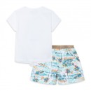 Παιδικό σετ μπλούζα venice beach άσπρη και σόρτς πολύχρωμο Tuc Tuc 11329416 για κορίτσια (8-14 ετών)