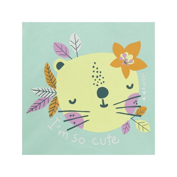 Παιδικό σετ μπλούζα im so cute βεραμάν και σορτς πολύχρωμο Tuc Tuc 11329694 για κορίτσια (1-6 ετών)