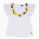 Παιδικό t-shirt λευκό με λουλούδια Tuc Tuc 11300233 για κορίτσια (1-6 ετών)