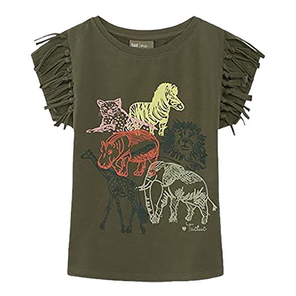Παιδικό t-shirt πράσινο με ζωάκια Tuc Tuc 11300550 για κορίτσια (8-14 ετών)